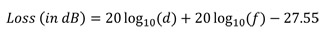 fundamental equation for free-space path loss